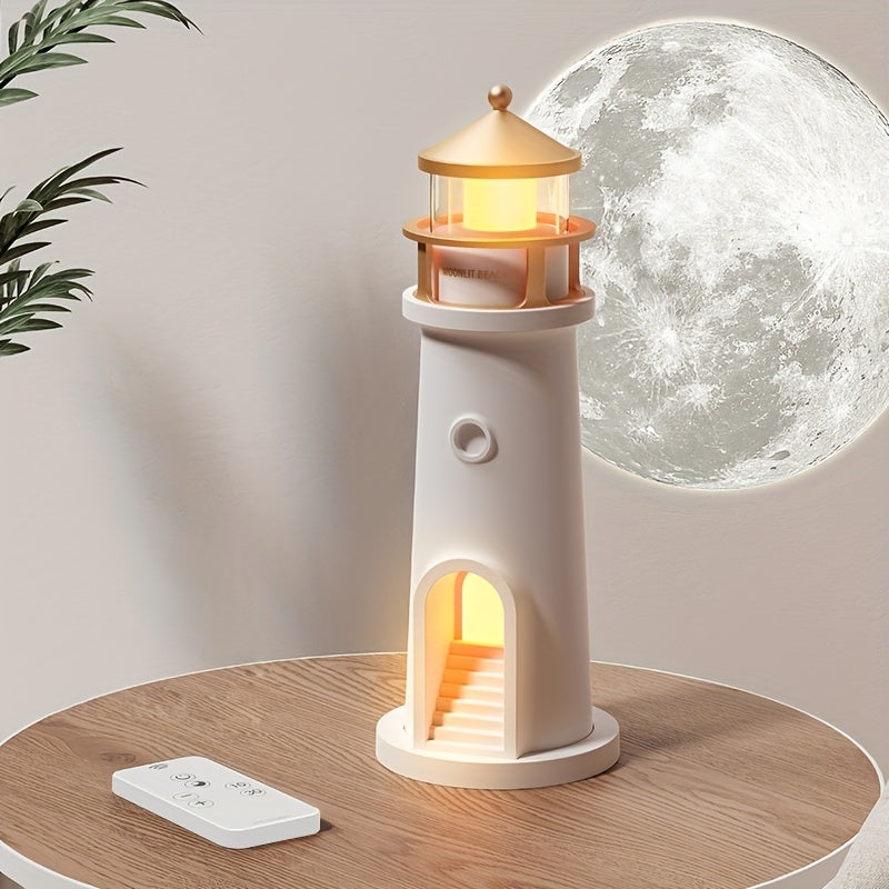Decorative Lighthouse Table Lamp with Adjustable Light for Interiors
