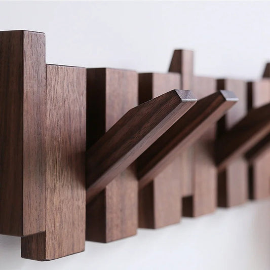 Decorative Wooden Piano Coat Hook Rack for Entryways