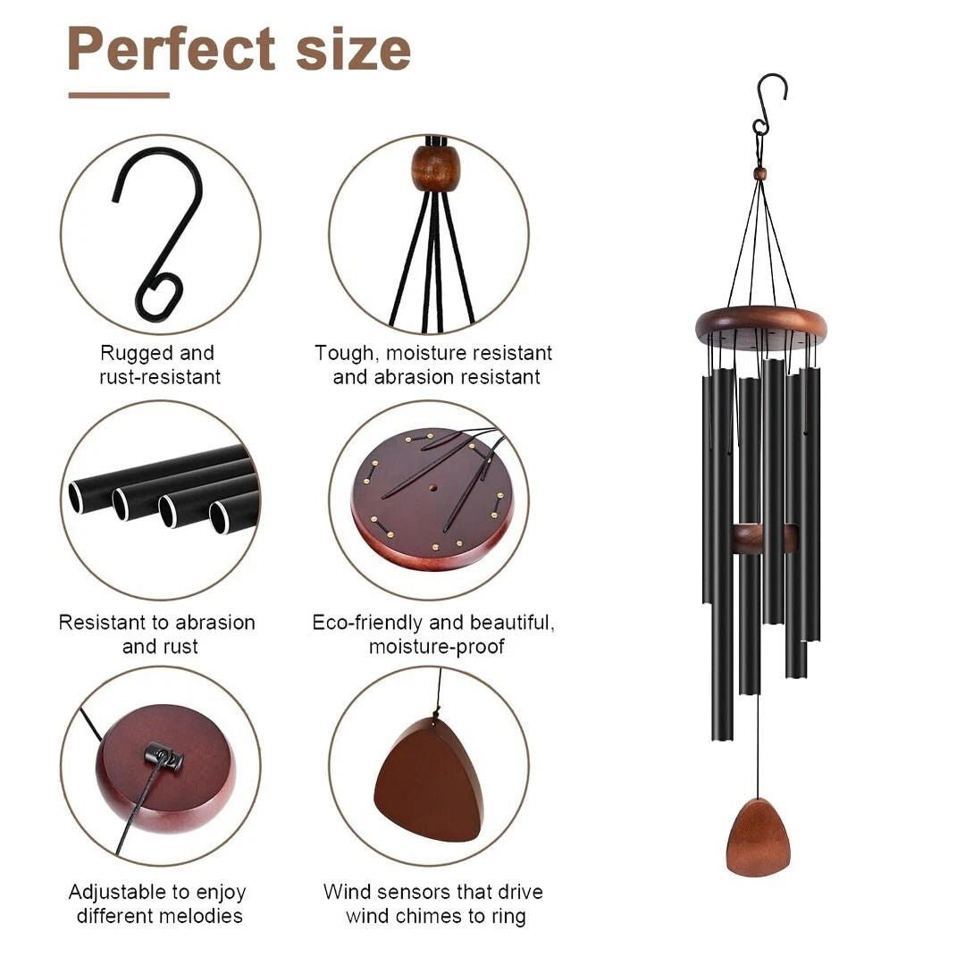 Deep Tone Aluminum Wind Chime for Relaxation
