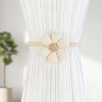 Delicate Floral Magnetic Curtain Tiebacks - 2-Piece Set