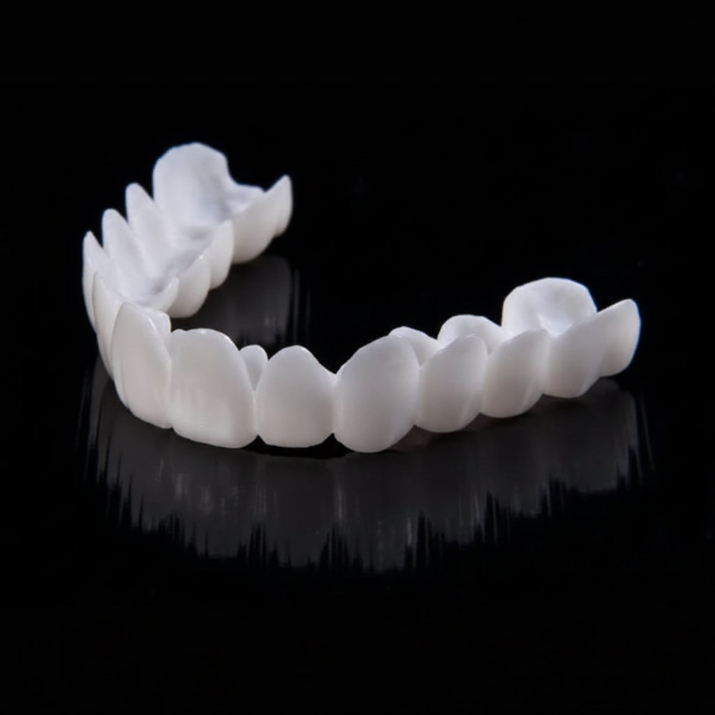 Dental Prosthesis with White Dental Veneers