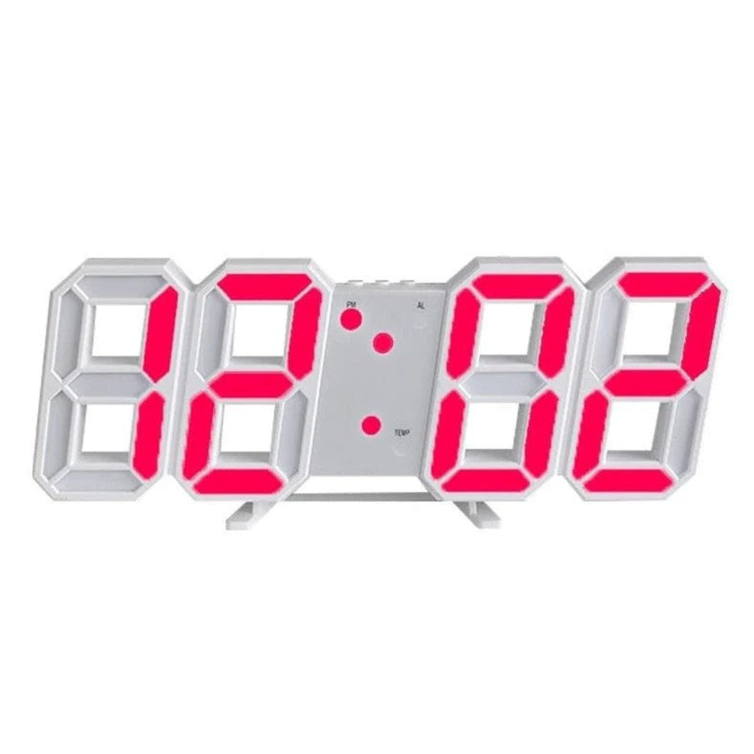 Designer 3D LED Wall Clock with Digital Display and Intuitive Controls