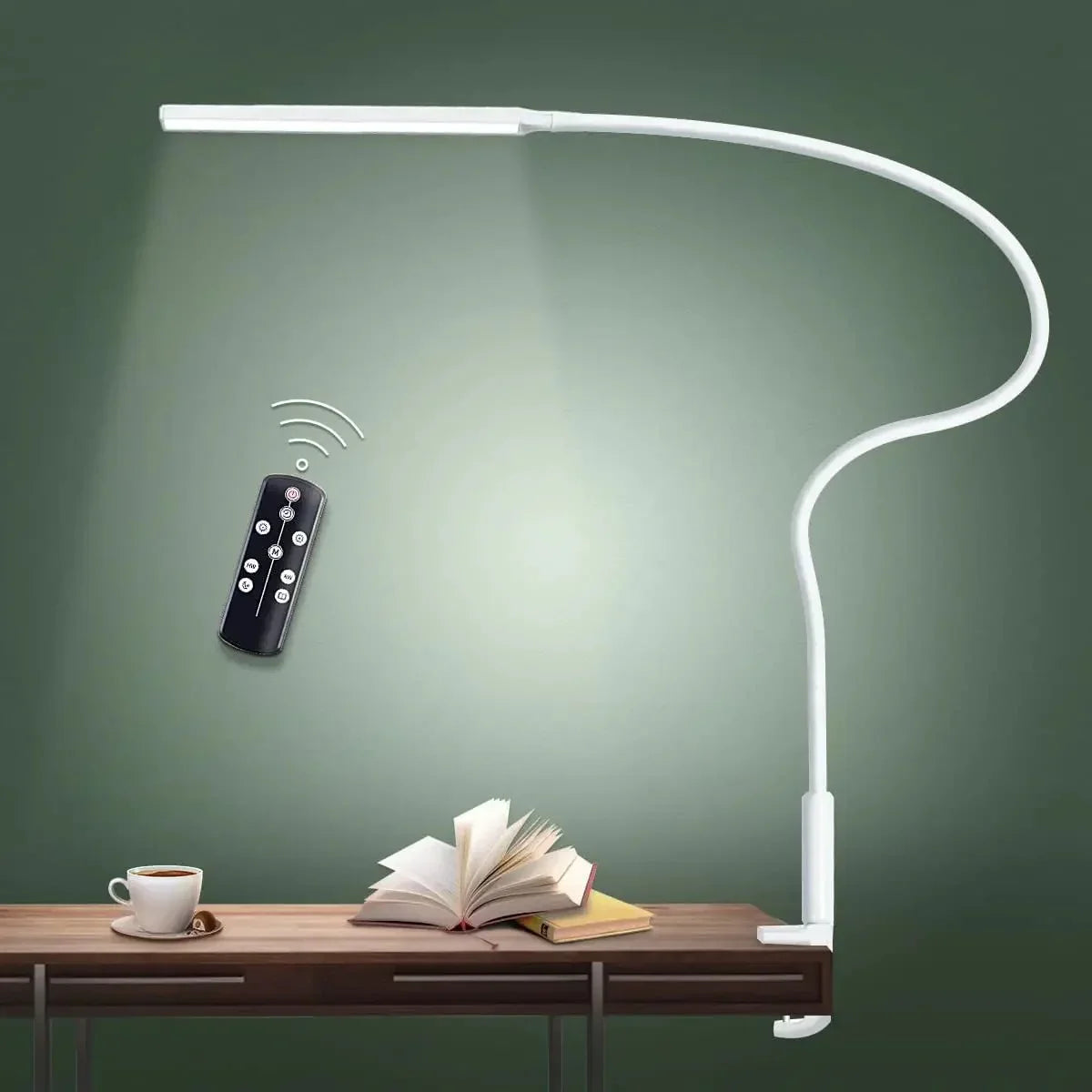 Desk Lamp with Flexible Arm, USB Powered, and Silver Finish