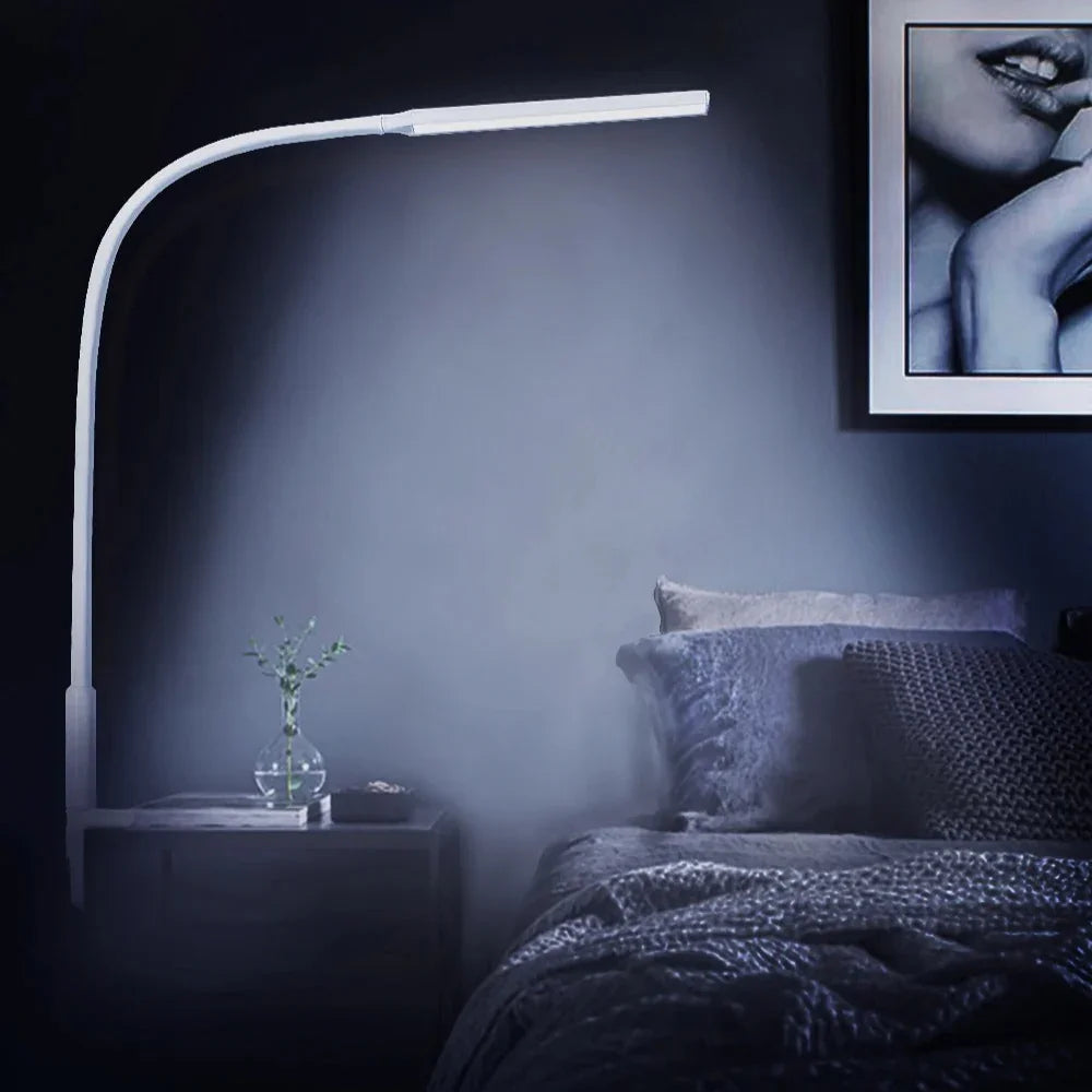 Desk Lamp with Flexible Arm, USB Powered, and Silver Finish