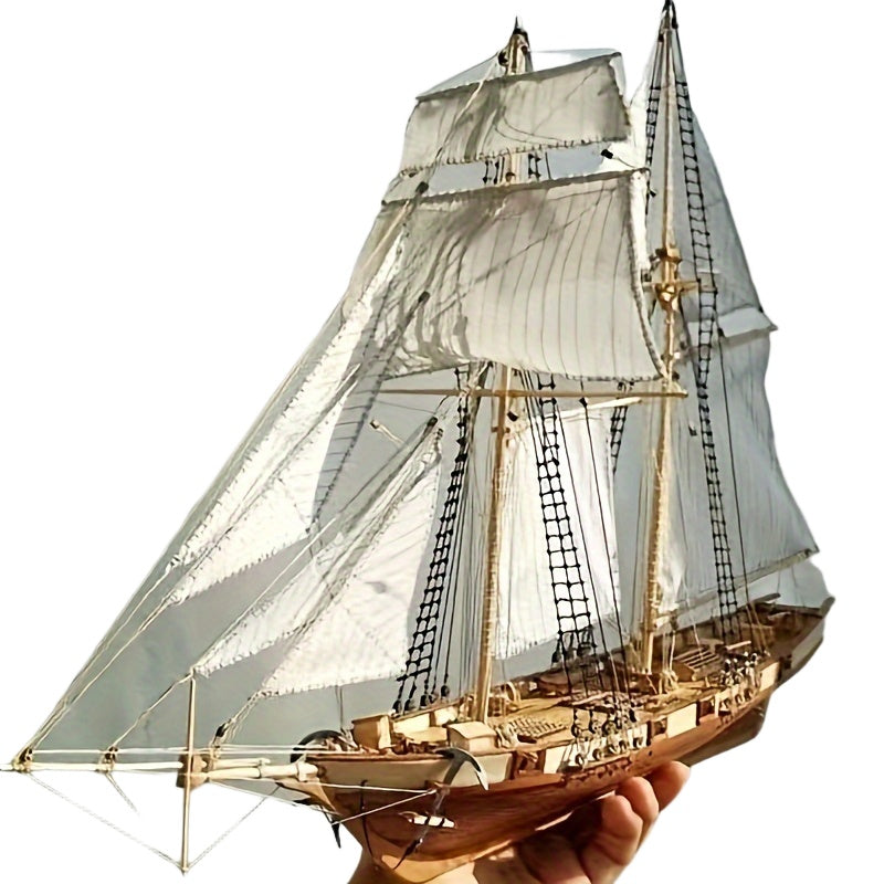 Detailed Wooden Sailing Ship Model
