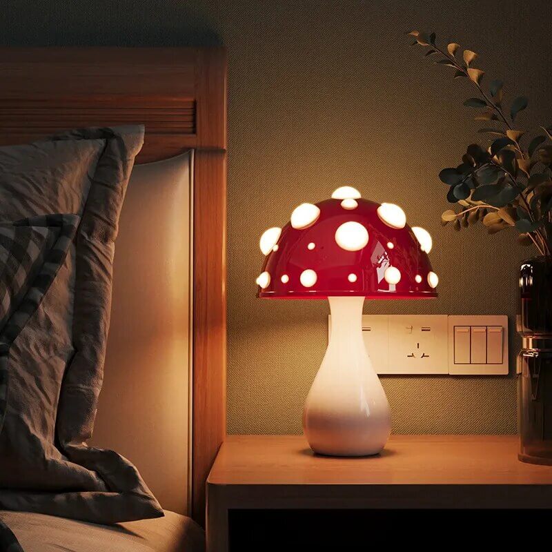 Dimmable LED Mushroom Table Lamp for Modern Decor