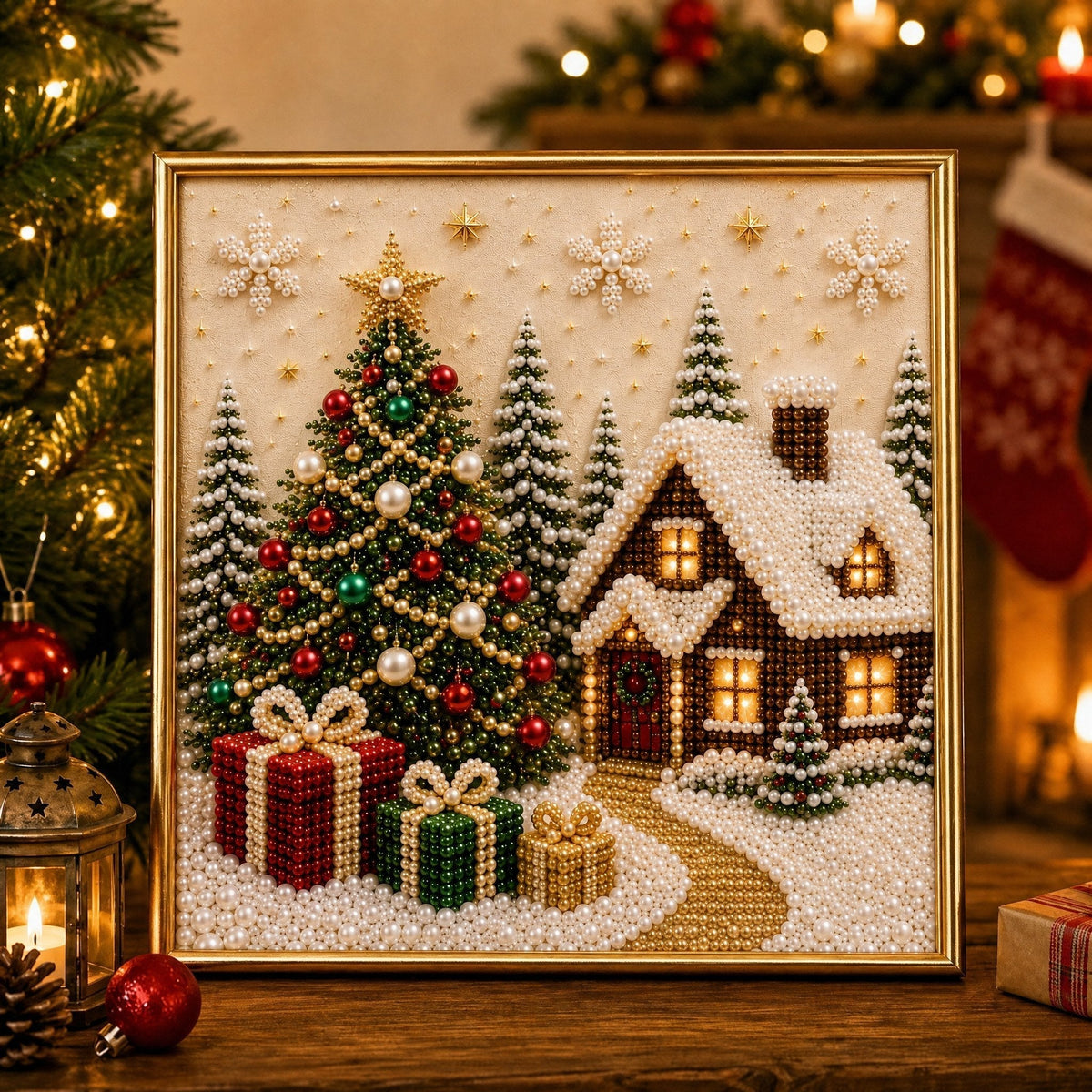 DIY Elegant Pearl Christmas Decoration