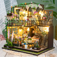 DIY Miniature Greenhouse with LED Light – Handmade 3D Wooden Puzzle for Creative Home Decor