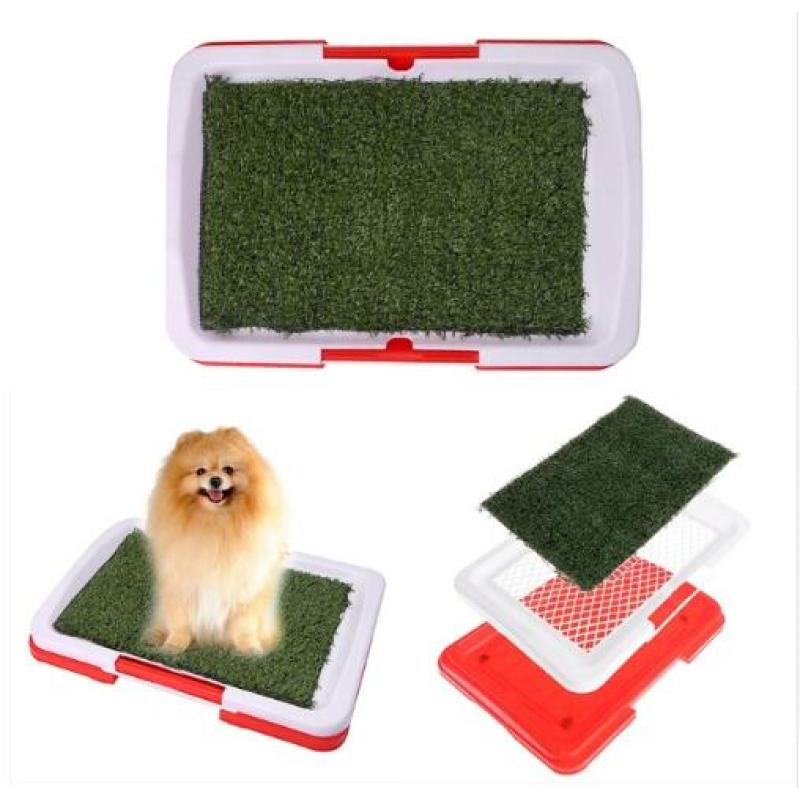 Dog Litter Box with Artificial Grass - Hygienic for Indoor & Outdoor Use