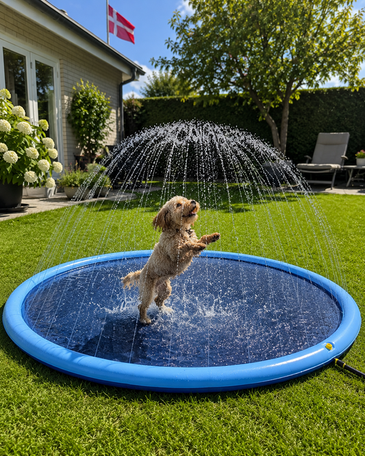 Dog Pool with Water Sprinkler