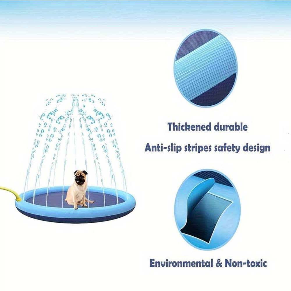 Dog Pool with Water Sprinkler