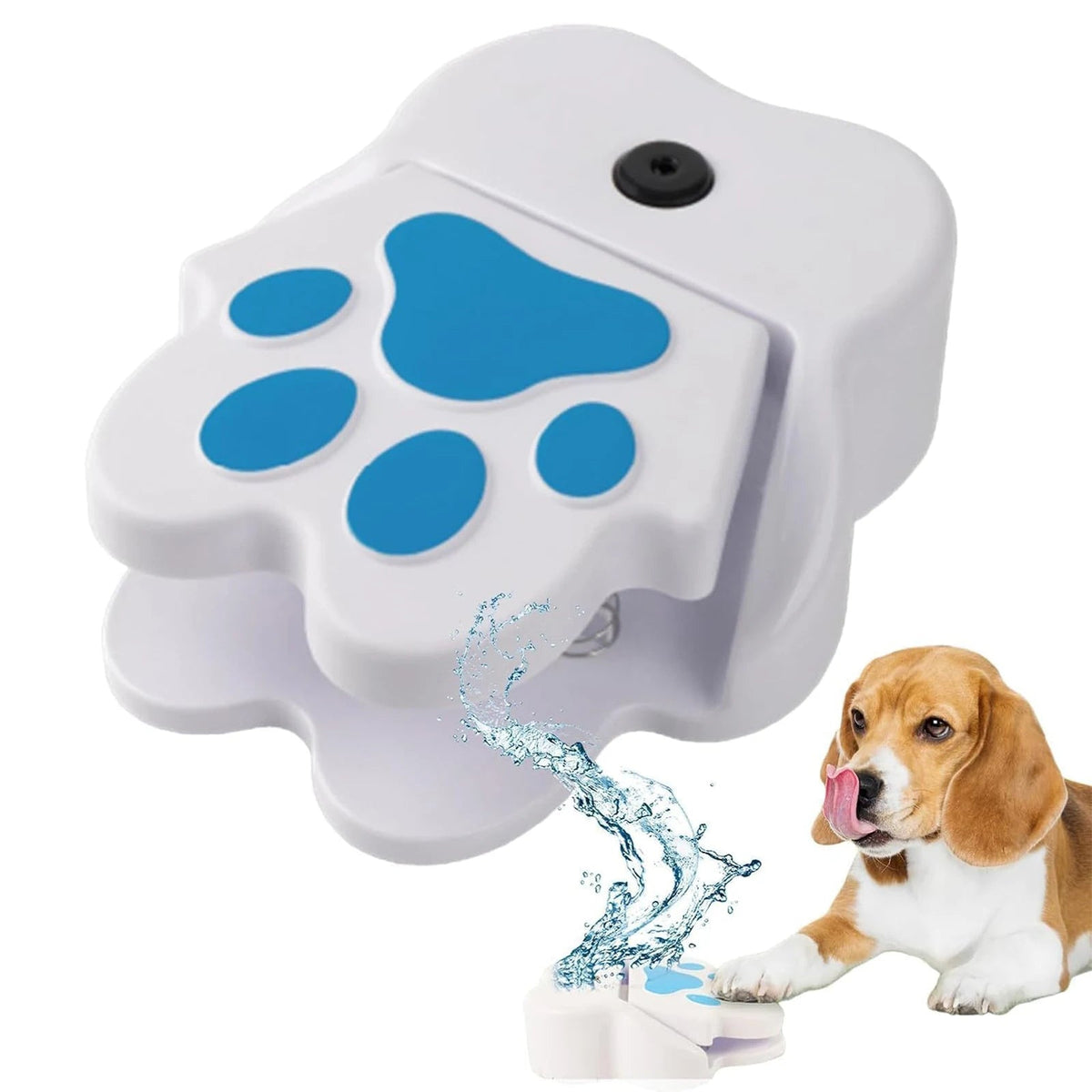 Dog Water Fountain with Paw Print Pedal