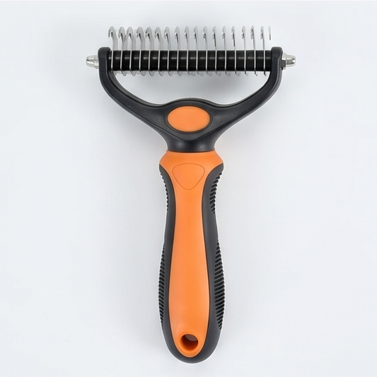 Double-Sided Undercoat Rake for Shedding Dogs