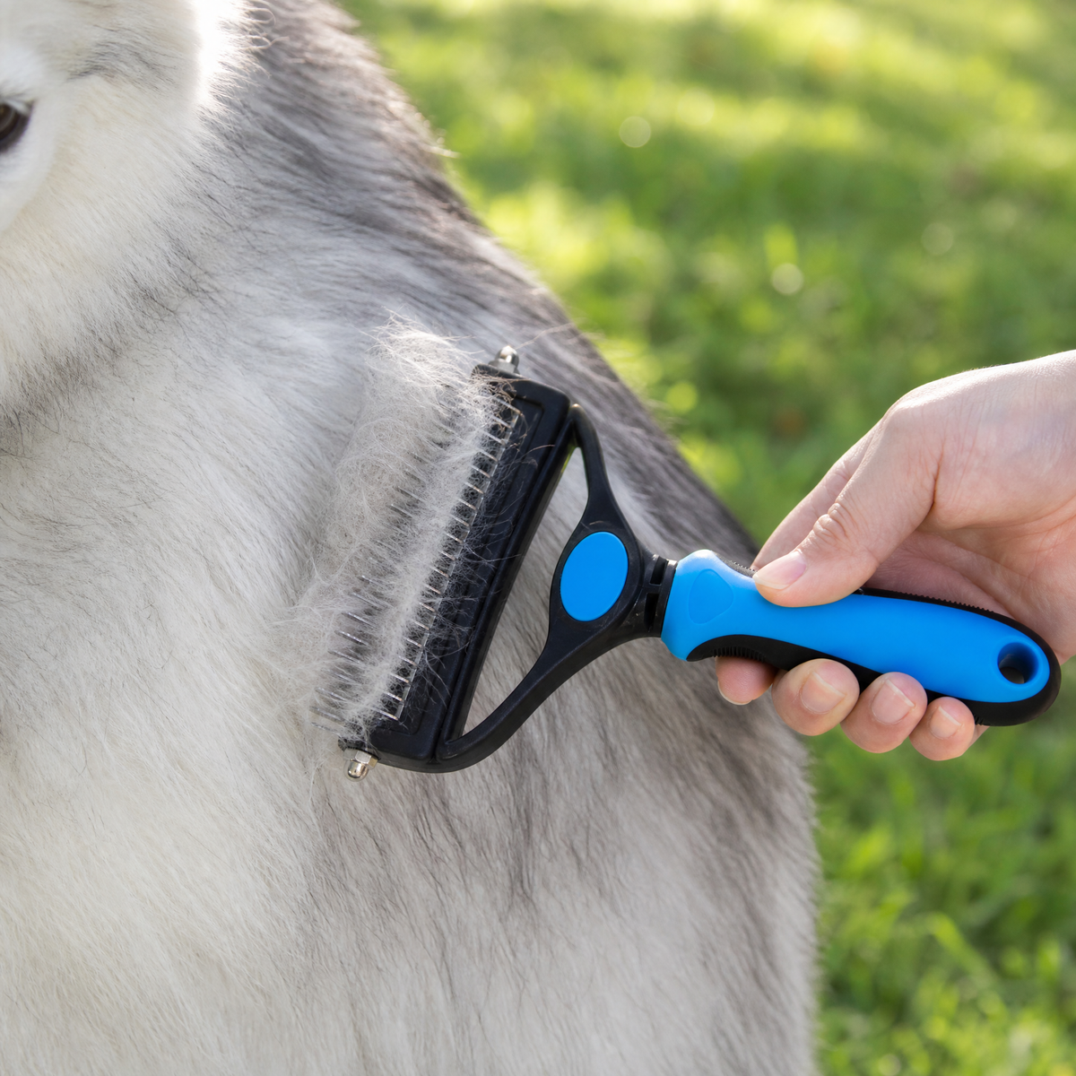 Double-Sided Undercoat Rake for Shedding Dogs