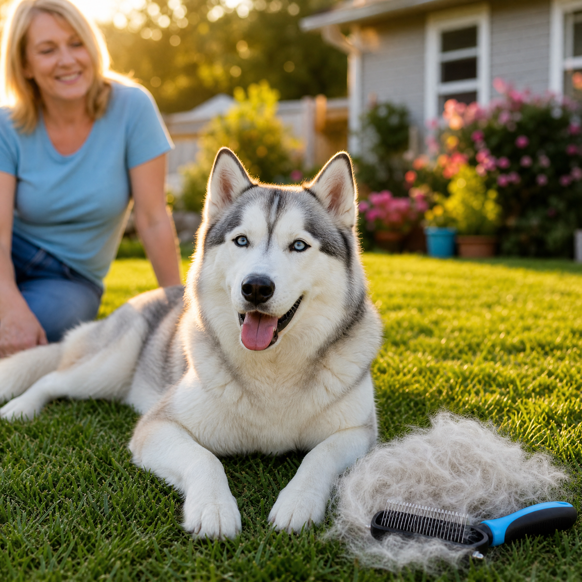 Double-Sided Undercoat Rake for Shedding Dogs
