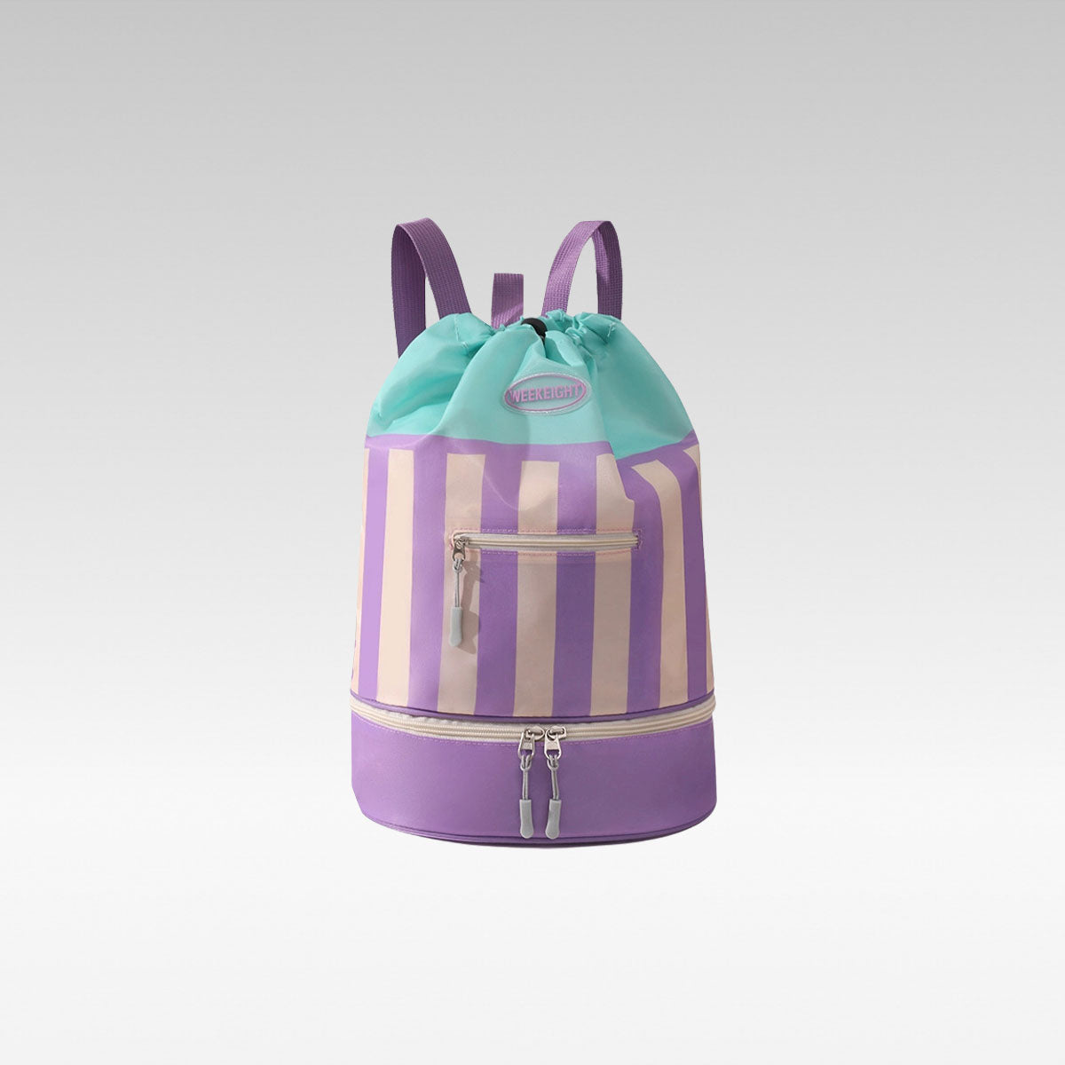 Drawstring Backpack with Wet-Dry Separation and Shoe Compartment