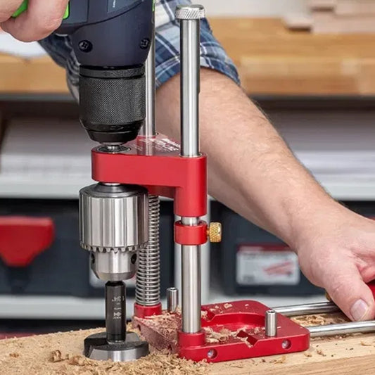 Drill Guide for Portable Drills - Portable and Adjustable Woodworking Jig