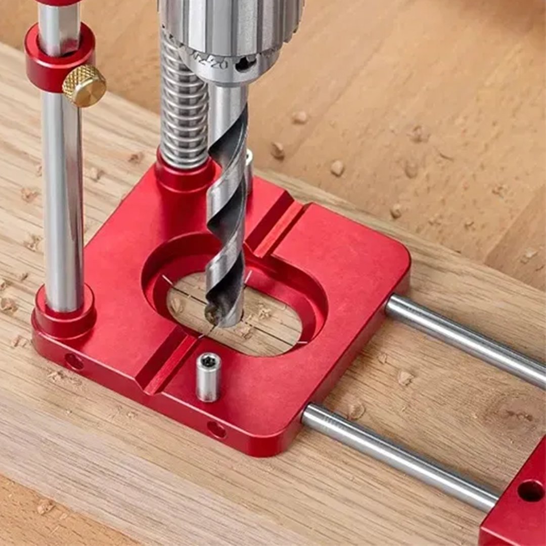 Drill Guide for Portable Drills - Portable and Adjustable Woodworking Jig