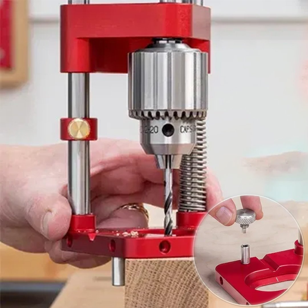 Drill Guide for Portable Drills - Portable and Adjustable Woodworking Jig