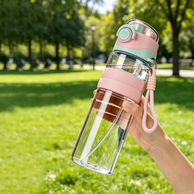Drinking Bottle - Leakproof Water Bottle With Mist Sprayer
