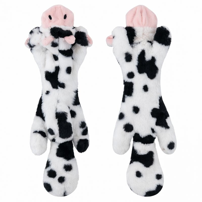 Durable Fleece Plush Dog Toy — Squeaker And Crinkle Detail