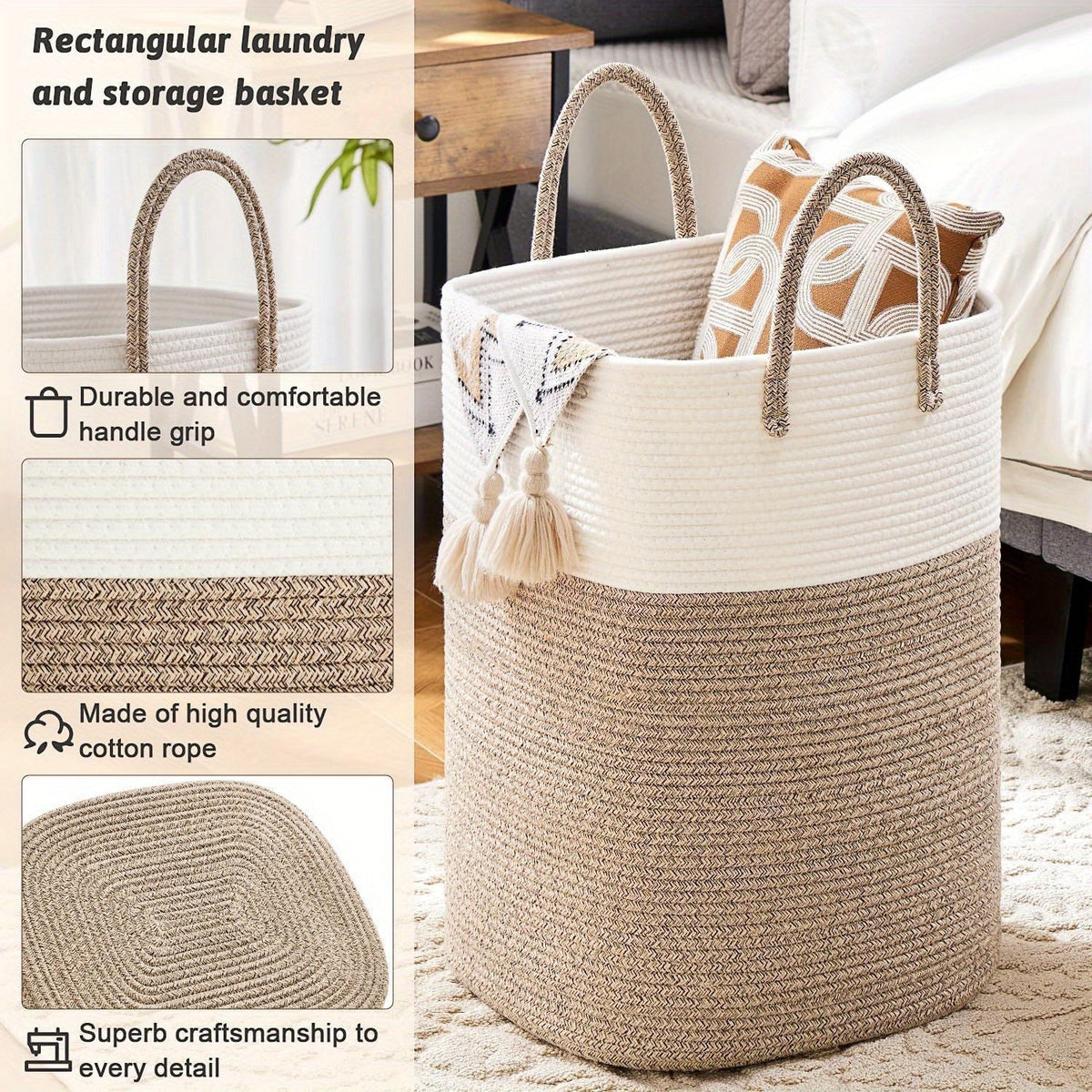 Durable Oversized Woven Storage Bin