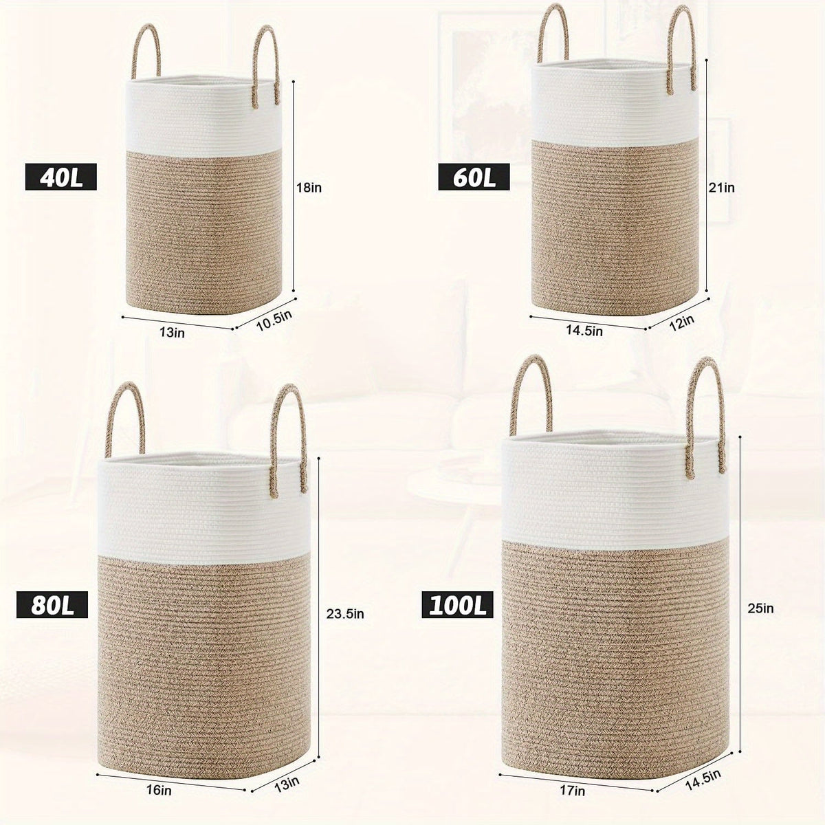 Durable Oversized Woven Storage Bin