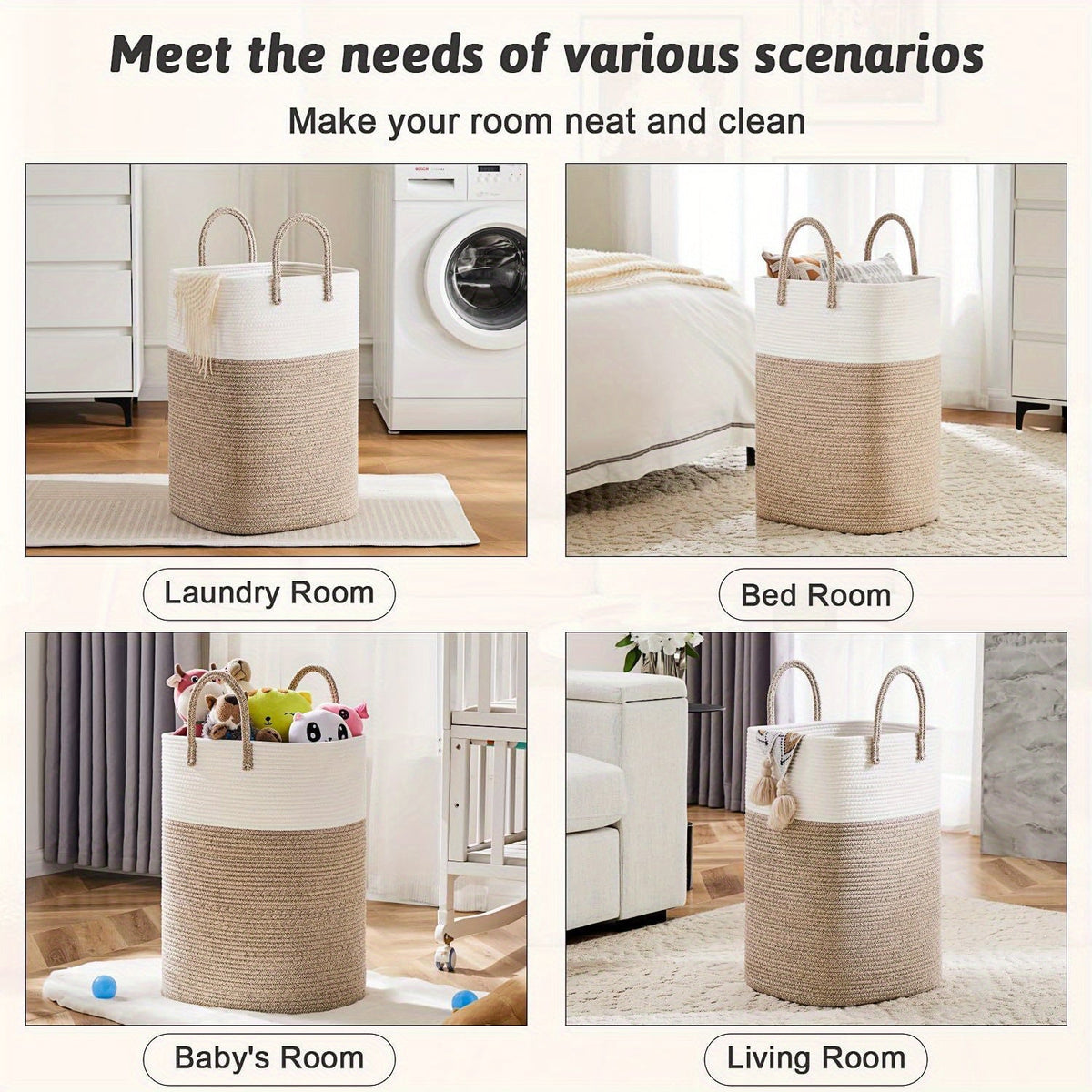 Durable Oversized Woven Storage Bin