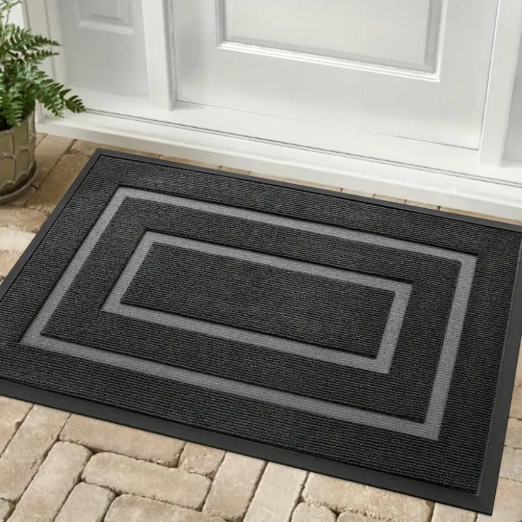 Durable Rubber Entryway Mat, Waterproof and All-Weather