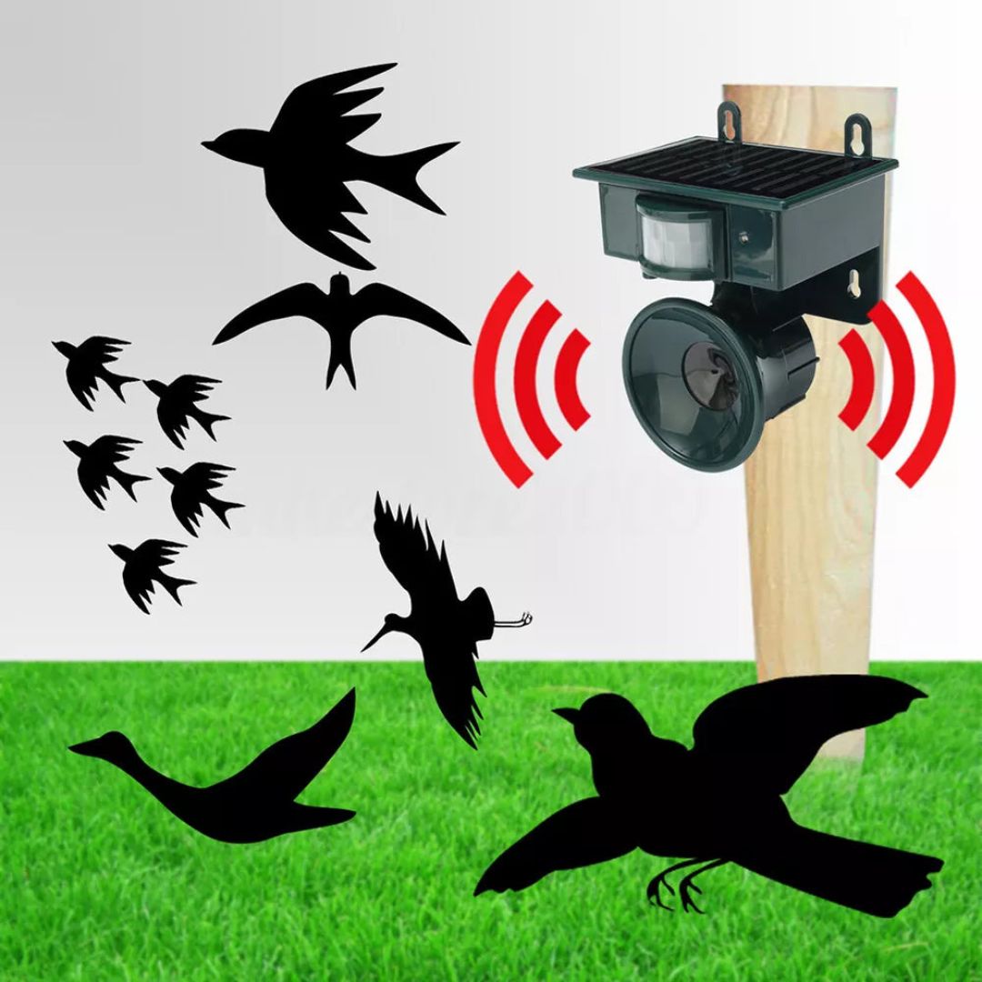 Eco-Friendly Solar-Powered Motion Sensor Bird Repeller