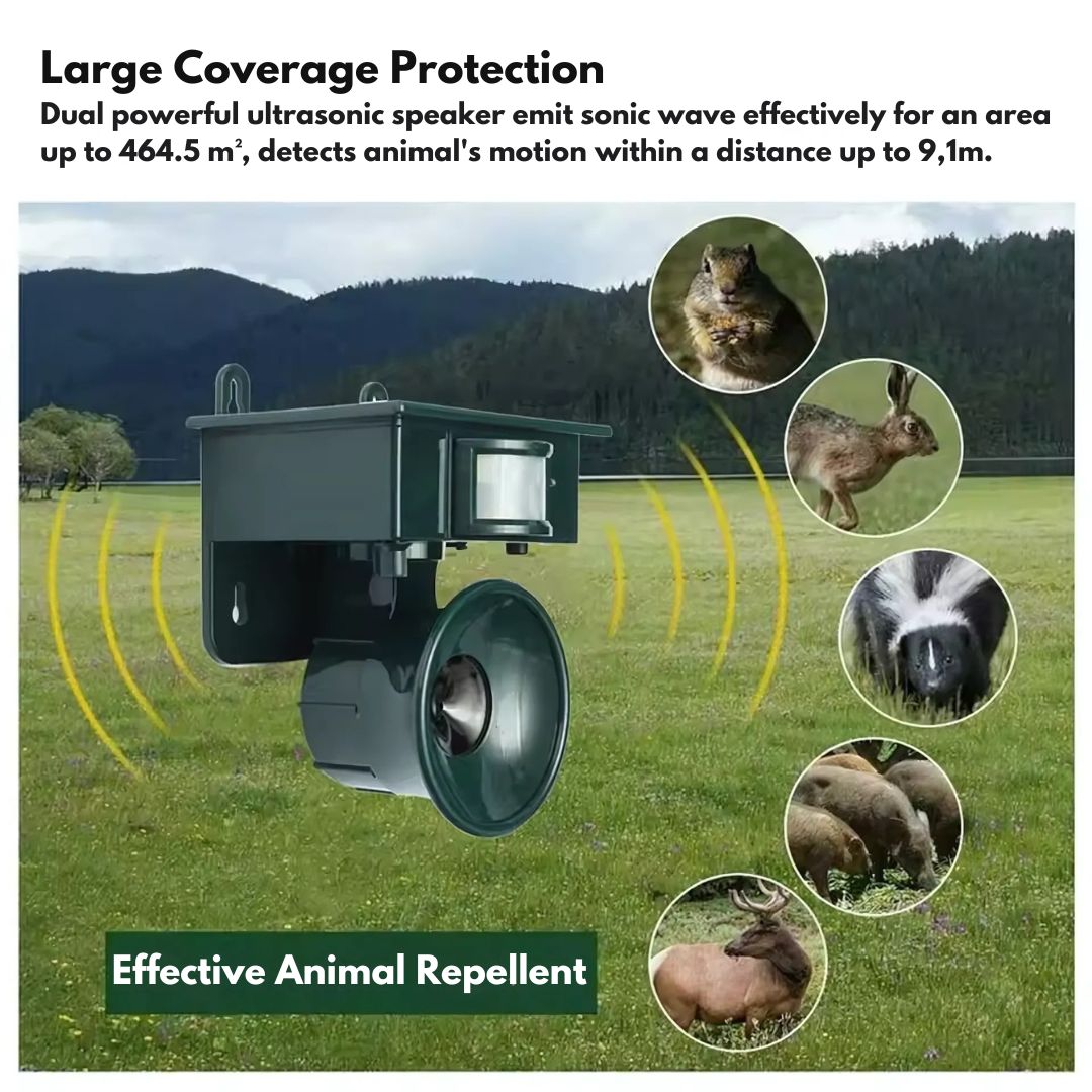 Eco-Friendly Solar-Powered Motion Sensor Bird Repeller