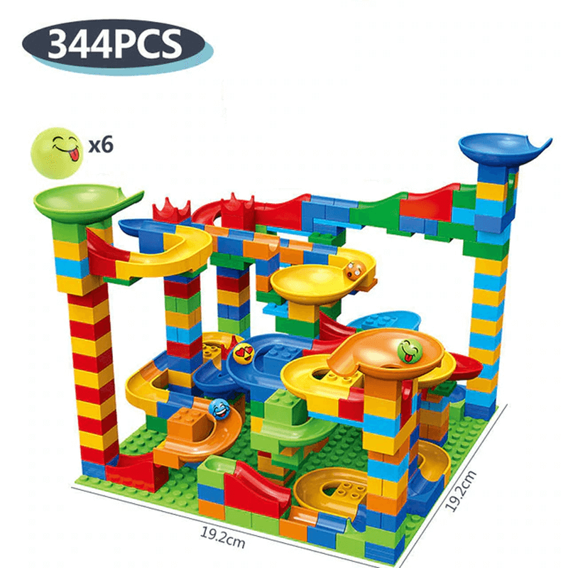 Educational Kids' Ball Track Building Blocks Set - Slide Maze Toy