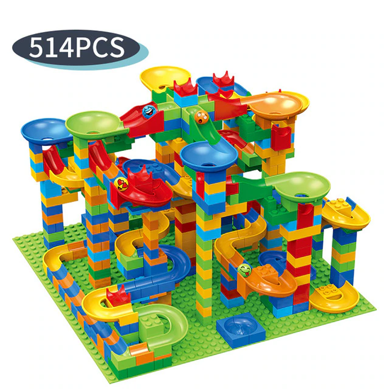 Educational Kids' Ball Track Building Blocks Set - Slide Maze Toy