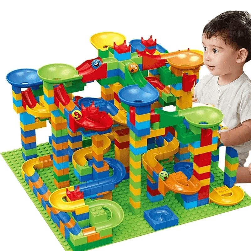 Educational Kids' Ball Track Building Blocks Set - Slide Maze Toy