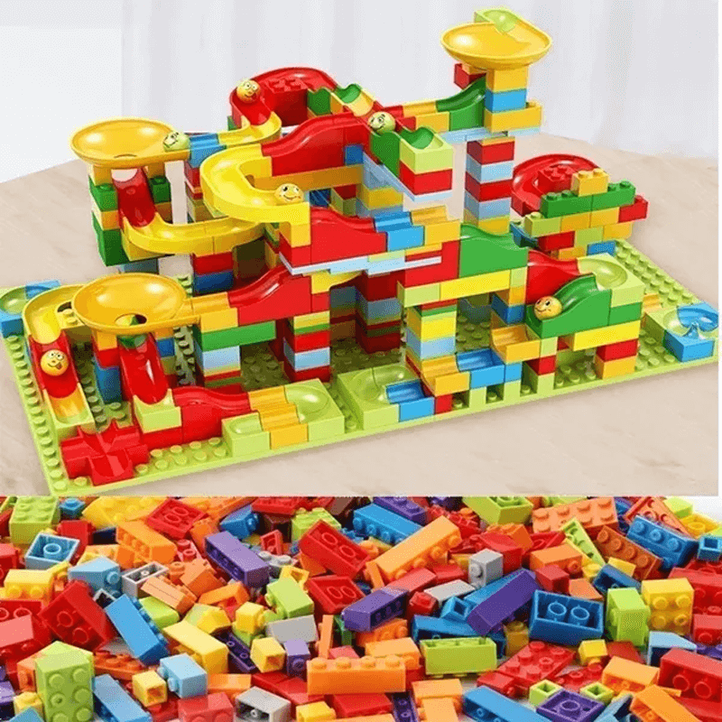 Educational Kids' Ball Track Building Blocks Set - Slide Maze Toy