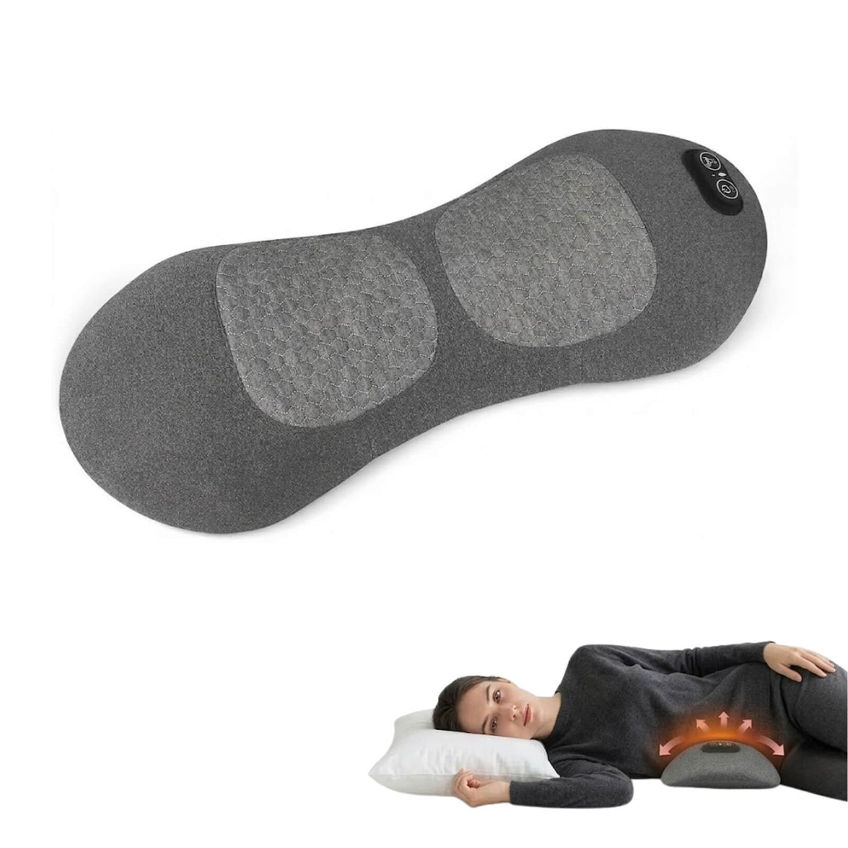 Electric 3-in-1 Back Massager with Heat, Vibration, and Lumbar Support – for Home and Office
