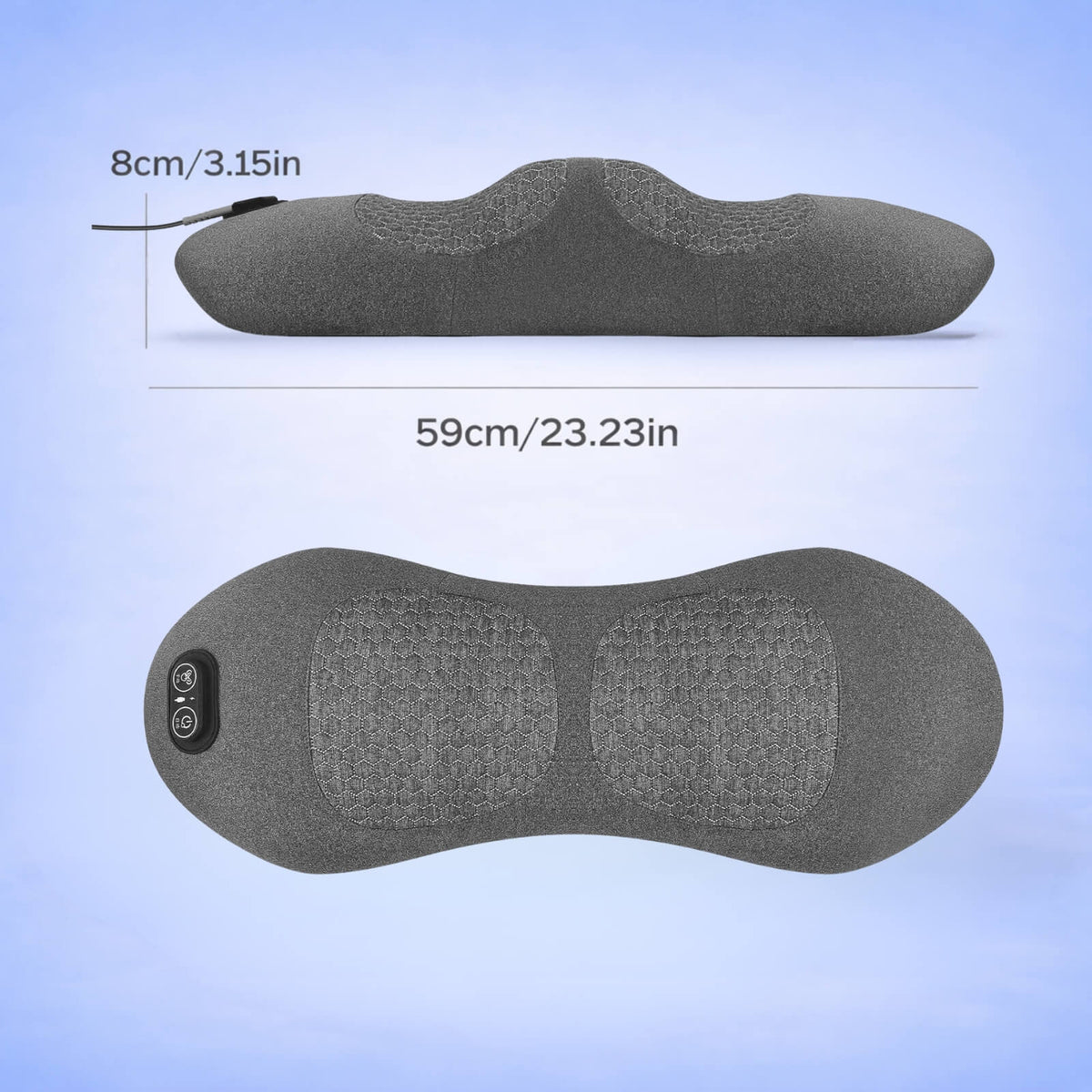 Electric 3-in-1 Back Massager with Heat, Vibration, and Lumbar Support – for Home and Office