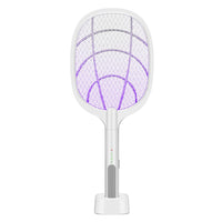 Electric Fly Swatter Racket – USB Rechargeable Insect Killer with LED Attractant Technology