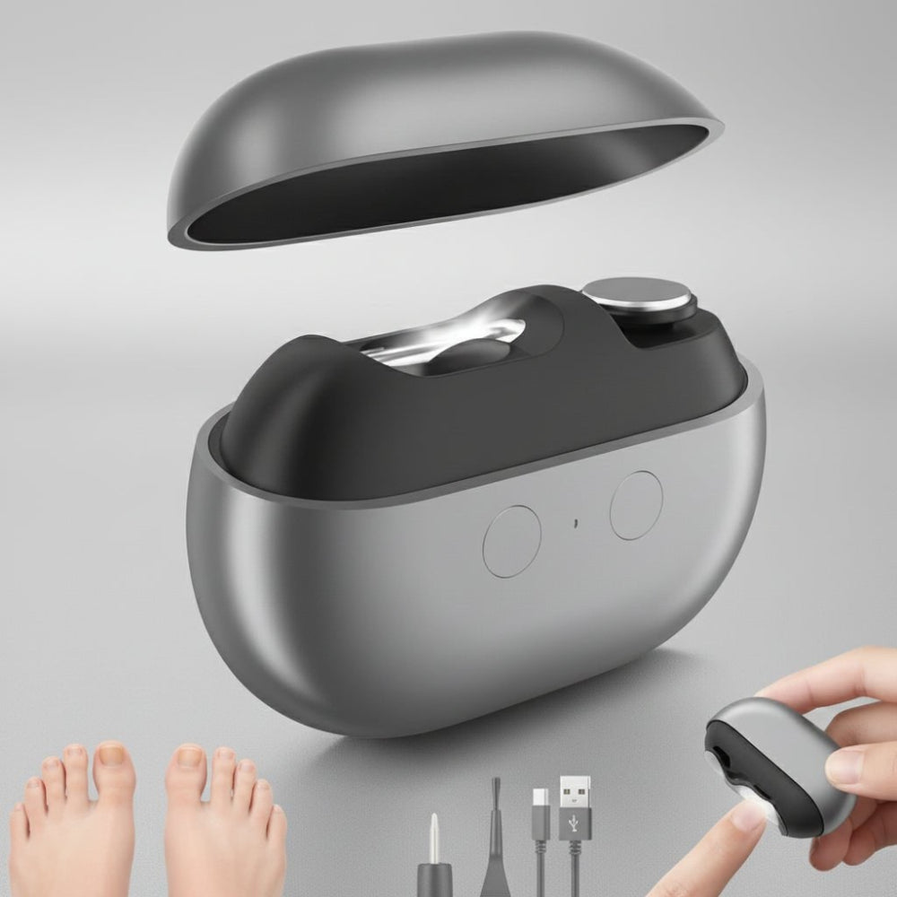 Electric Nail Clippers with LED Light – Rechargeable 3-in-1 Trimmer for Safe Toenail Care