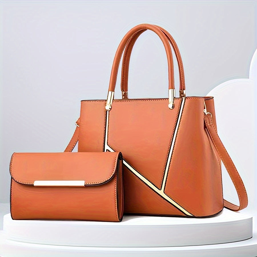 Elegant 2-Piece Handbag Set with Tote Bag and Crossbody Bag