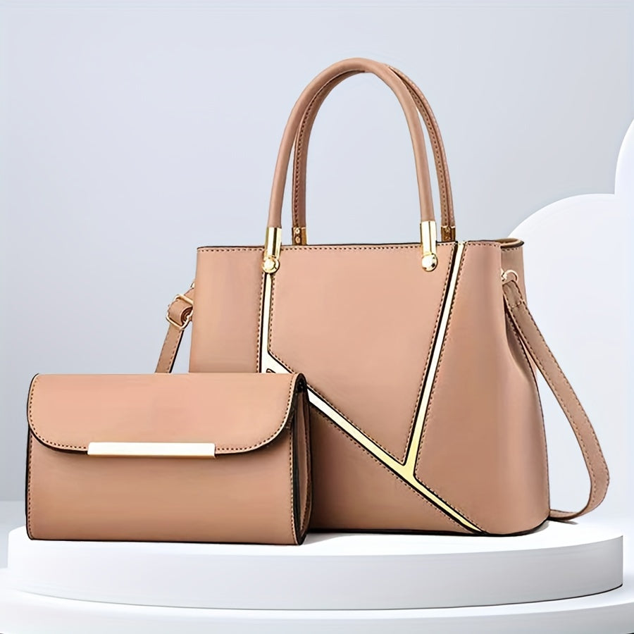 Elegant 2-Piece Handbag Set with Tote Bag and Crossbody Bag