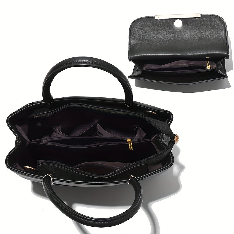 Elegant 2-Piece Handbag Set with Tote Bag and Crossbody Bag