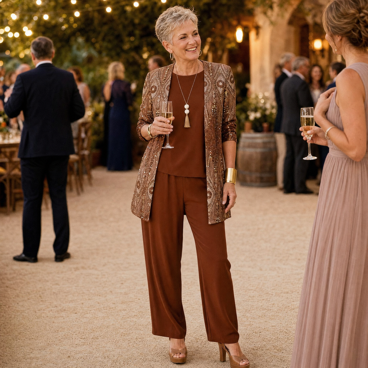 Elegant 3-Piece Pantsuit Set