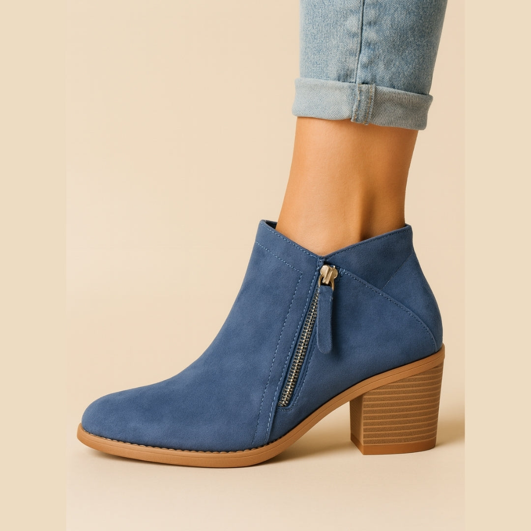 Elegant Ankle Boots with Block Heel