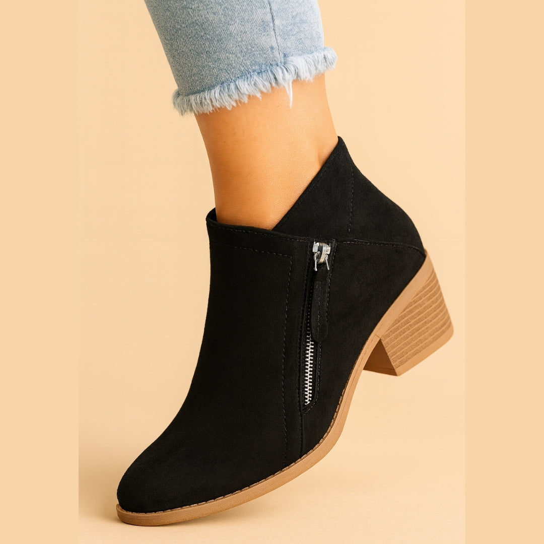 Elegant Ankle Boots with Block Heel