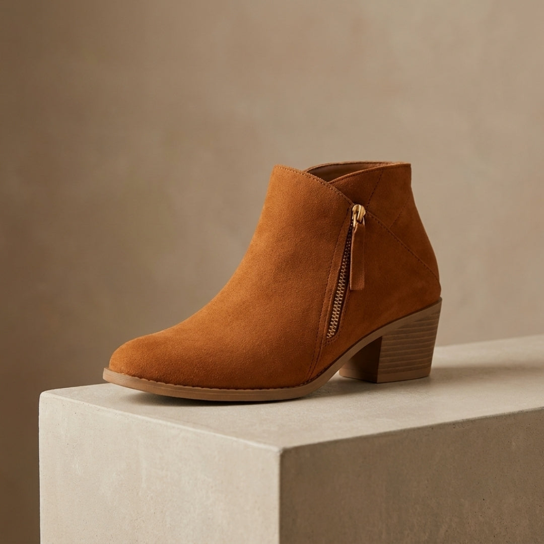 Elegant Ankle Boots with Block Heel