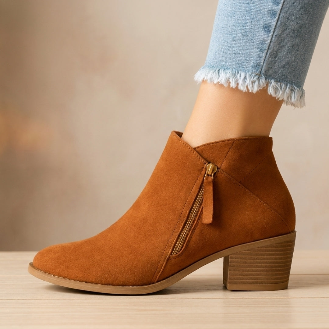 Elegant Ankle Boots with Block Heel