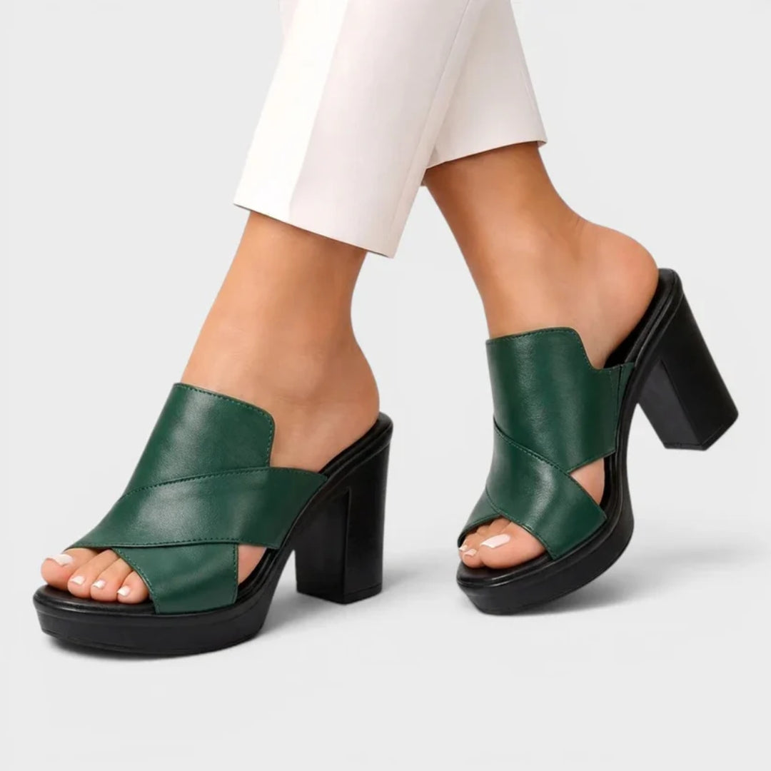 Elegant Cross-Strap Mules