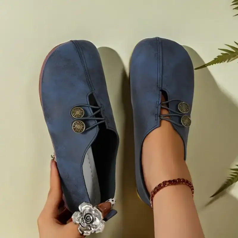 Elegant Ergonomic Round Toe Flat Shoes with Flexible Sole