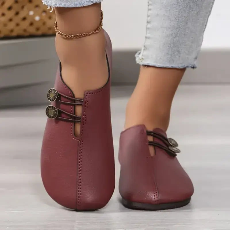 Elegant Ergonomic Round Toe Flat Shoes with Flexible Sole